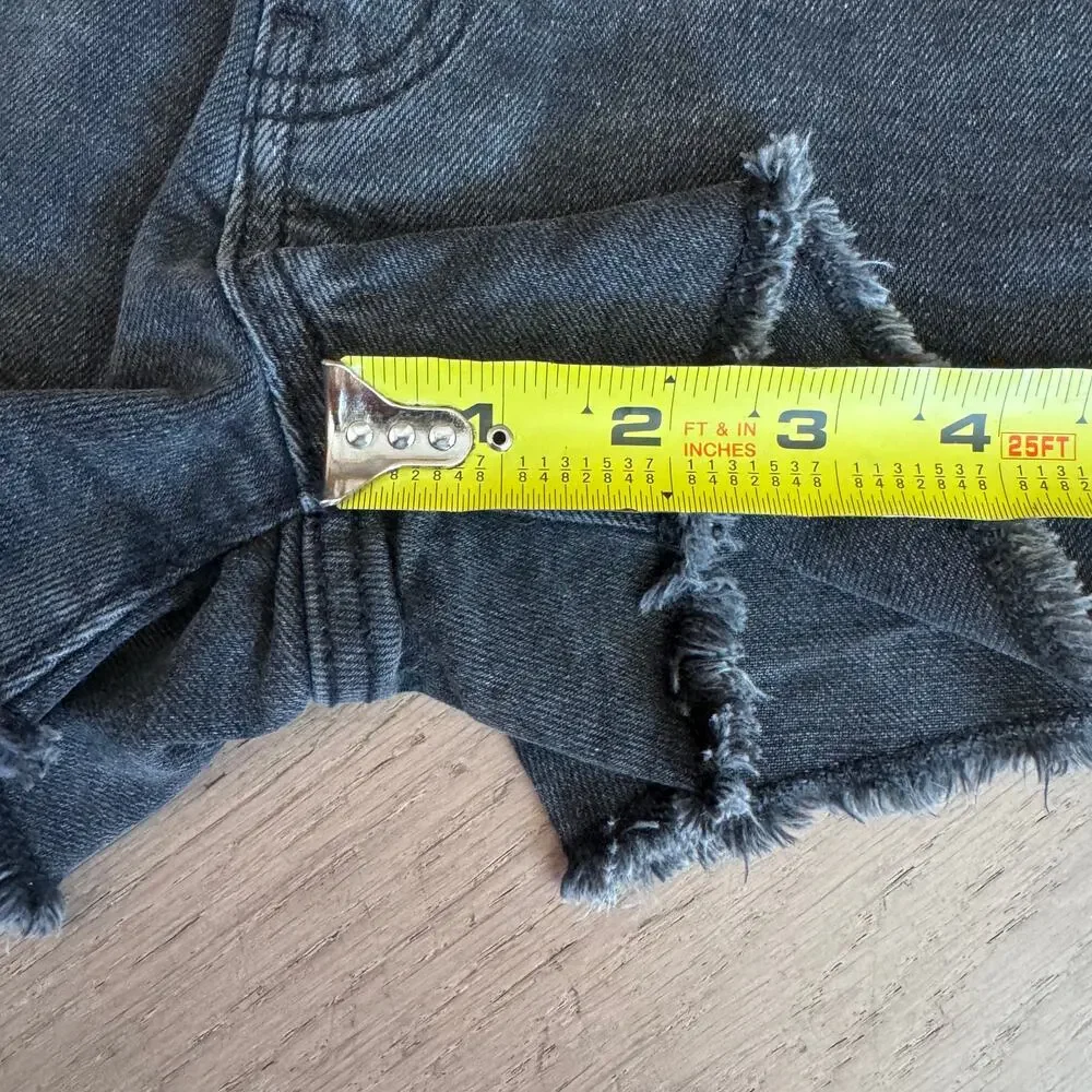 Gap Teen Sky High Denim Shorts in Black Wash size 10